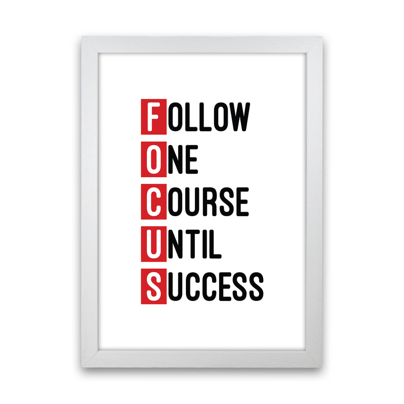 Focus Red  Art Print by Pixy Paper White Grain