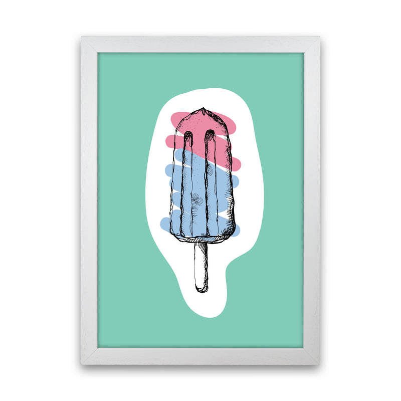 Kitchen Pop Ice Lolly Mint Art Print by Pixy Paper White Grain