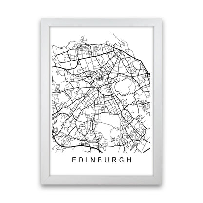 Edinburgh Map Art Print by Pixy Paper White Grain