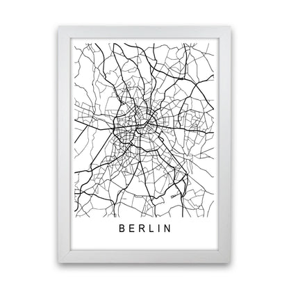 Berlin Map Art Print by Pixy Paper White Grain