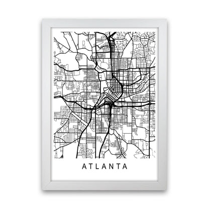 Atlanta Map Art Print by Pixy Paper White Grain