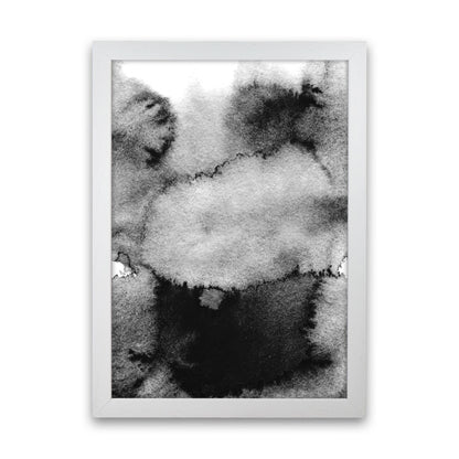 Majestic Monochrome Watercolour 14 Art Print by Pixy Paper White Grain