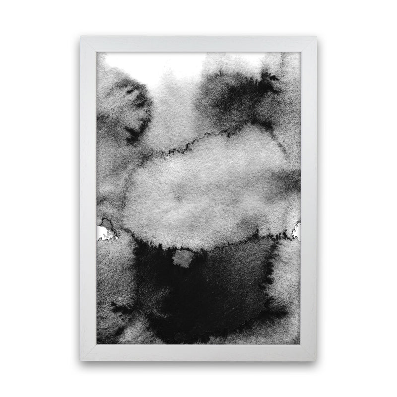 Majestic Monochrome Watercolour 14 Art Print by Pixy Paper White Grain