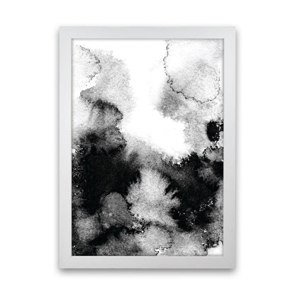 Majestic Monochrome Watercolour 12 Art Print by Pixy Paper White Grain