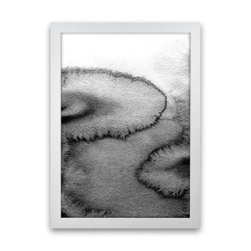 Majestic Monochrome Watercolour 15 Art Print by Pixy Paper White Grain