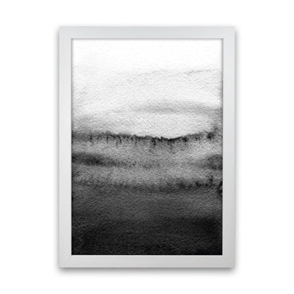 Majestic Monochrome Watercolour 18 Art Print by Pixy Paper White Grain