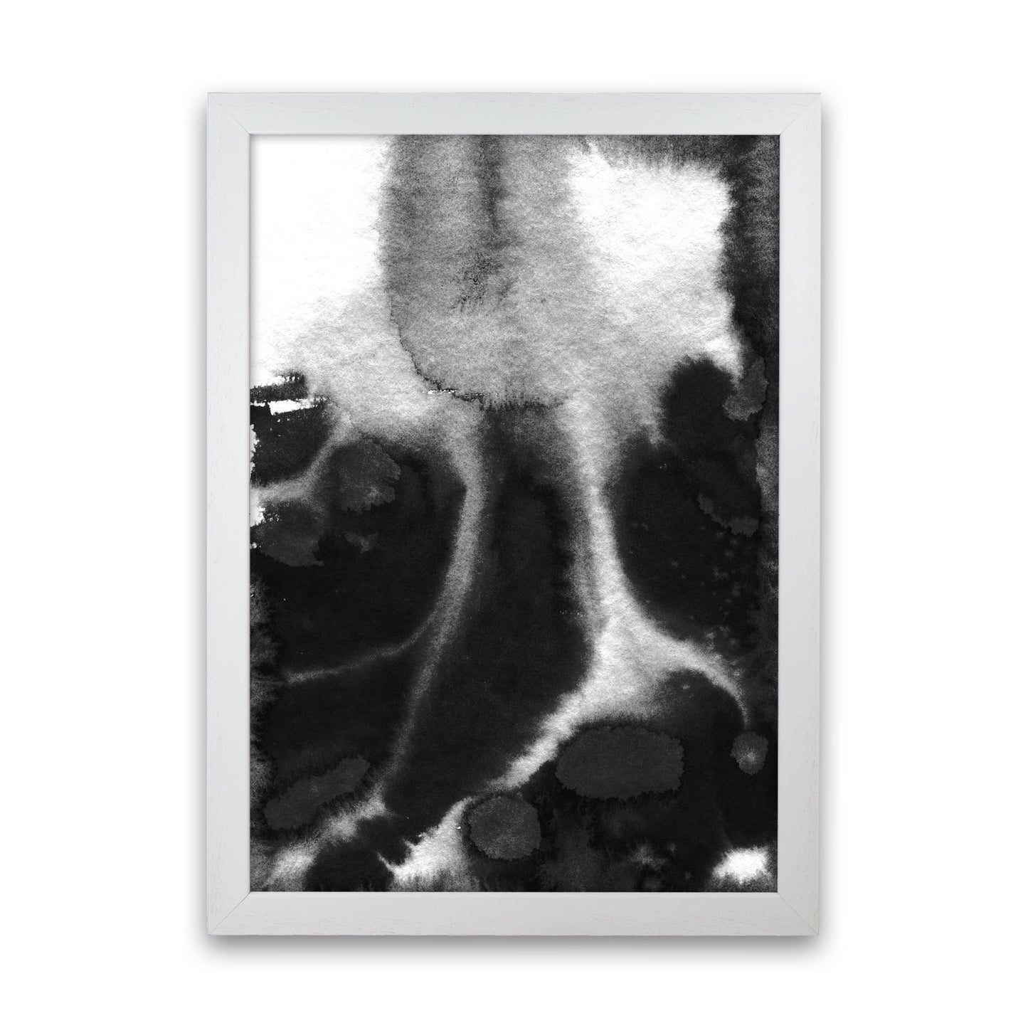 Majestic Monochrome Watercolour 20 Art Print by Pixy Paper White Grain