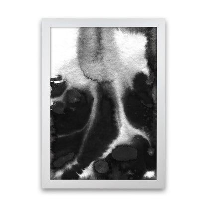 Majestic Monochrome Watercolour 20 Art Print by Pixy Paper White Grain