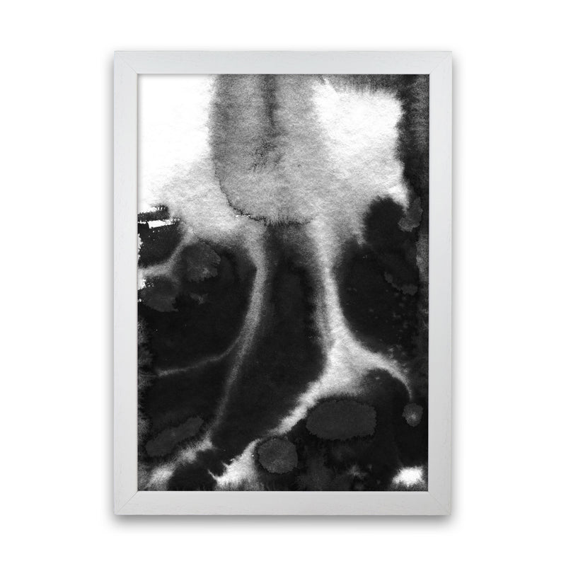 Majestic Monochrome Watercolour 20 Art Print by Pixy Paper White Grain