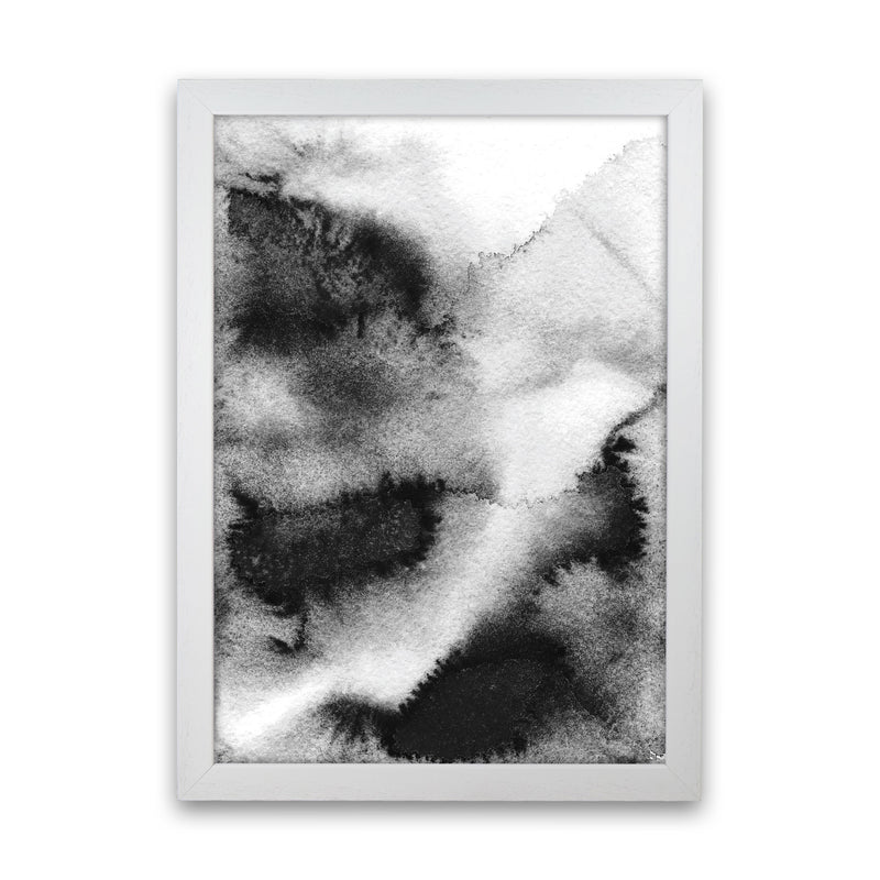 Majestic Monochrome Watercolour 03 Art Print by Pixy Paper White Grain