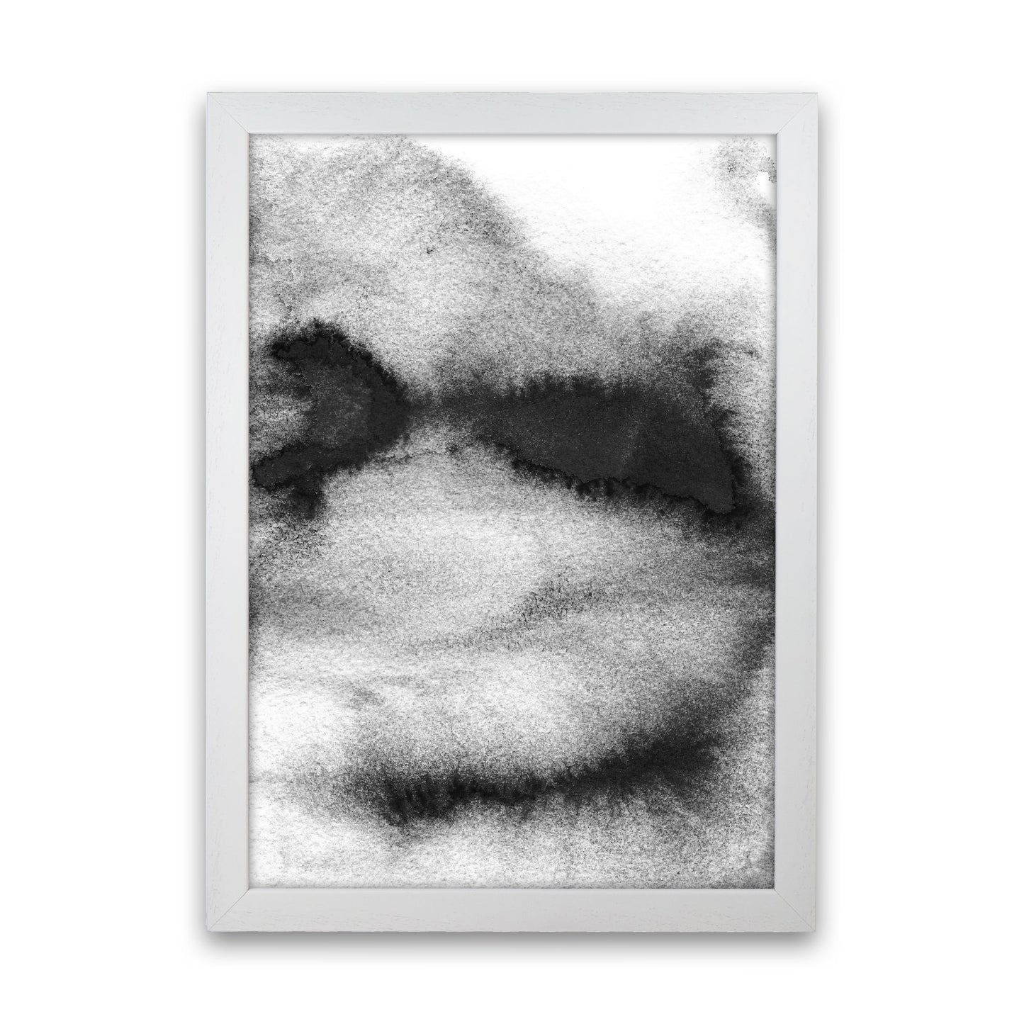 Majestic Monochrome Watercolour 08 Art Print by Pixy Paper White Grain