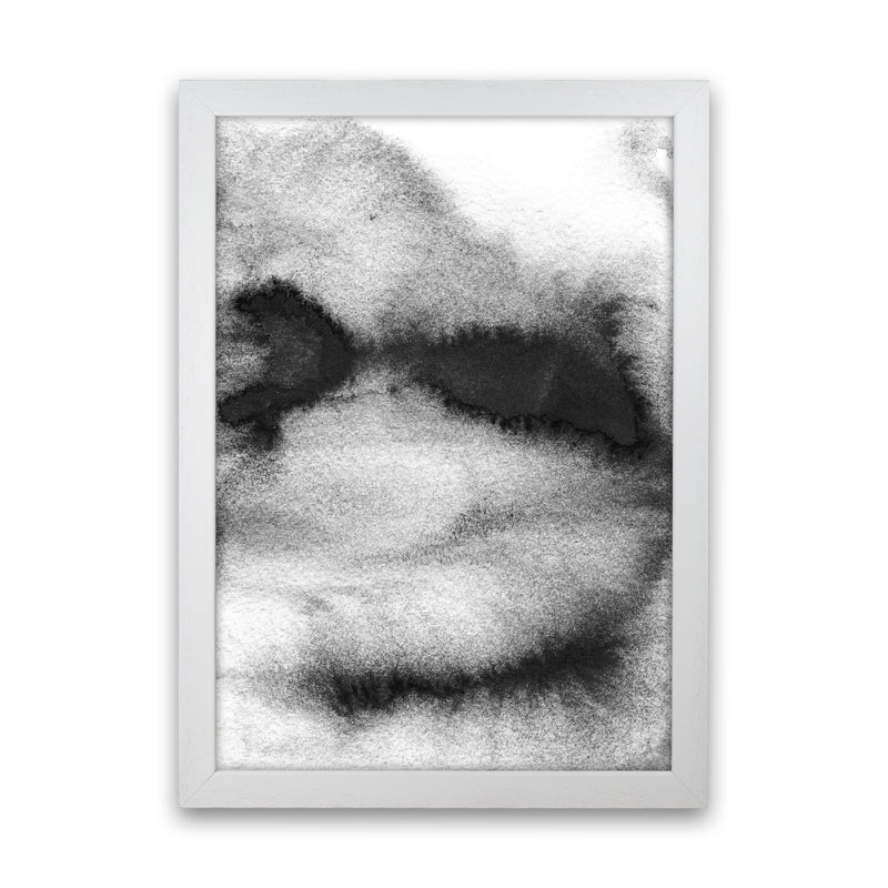Majestic Monochrome Watercolour 08 Art Print by Pixy Paper White Grain