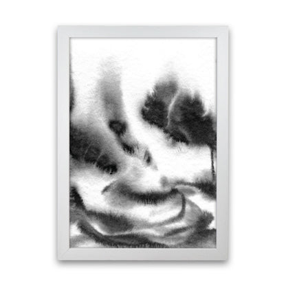 Majestic Monochrome Watercolour 06 Art Print by Pixy Paper White Grain