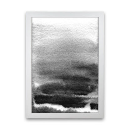 Majestic Monochrome Watercolour 02 Art Print by Pixy Paper White Grain