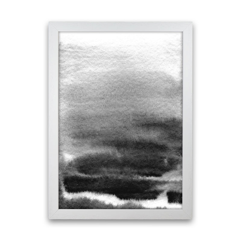 Majestic Monochrome Watercolour 02 Art Print by Pixy Paper White Grain