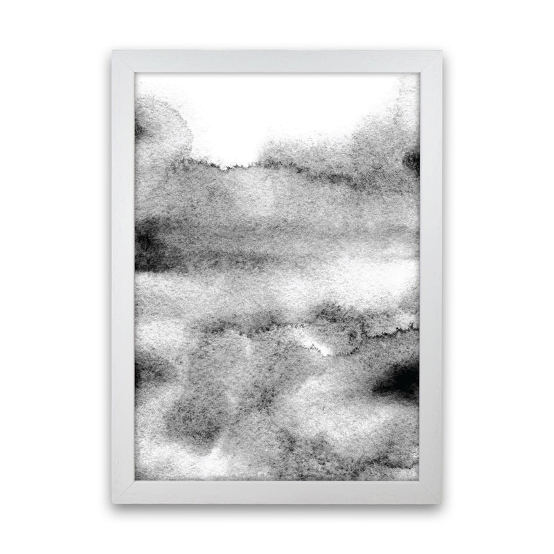 Majestic Monochrome Watercolour 04 Art Print by Pixy Paper White Grain