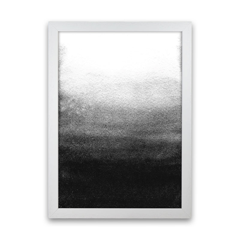 Majestic Monochrome Watercolour 07 Art Print by Pixy Paper White Grain