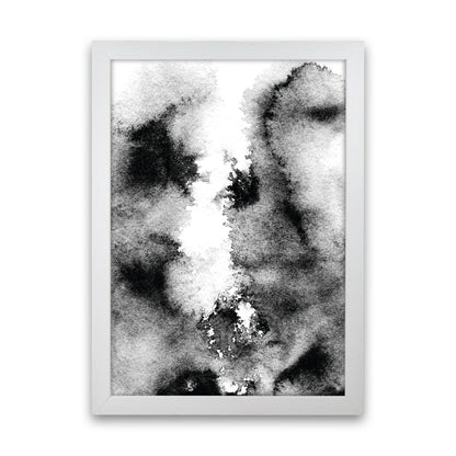 Majestic Monochrome Watercolour 10 Art Print by Pixy Paper White Grain
