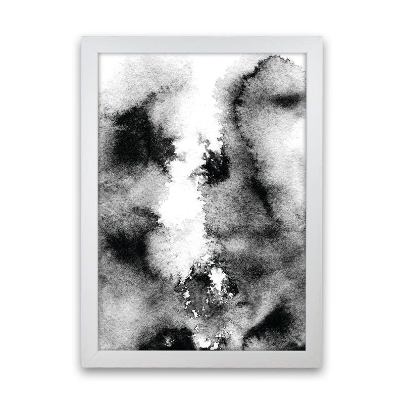 Majestic Monochrome Watercolour 10 Art Print by Pixy Paper White Grain