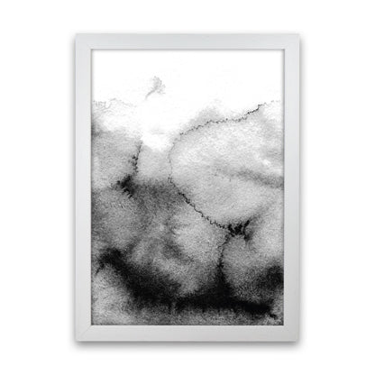 Majestic Monochrome Watercolour 09 Art Print by Pixy Paper White Grain