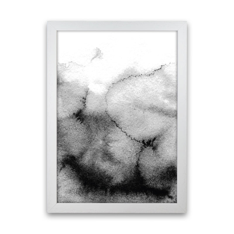 Majestic Monochrome Watercolour 09 Art Print by Pixy Paper White Grain