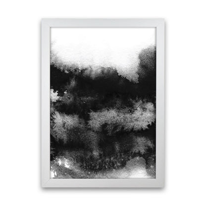 Majestic Monochrome Watercolour 05 Art Print by Pixy Paper White Grain