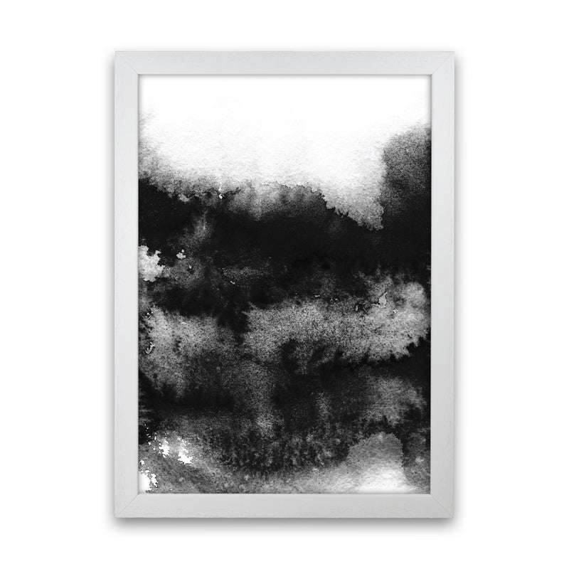 Majestic Monochrome Watercolour 05 Art Print by Pixy Paper White Grain