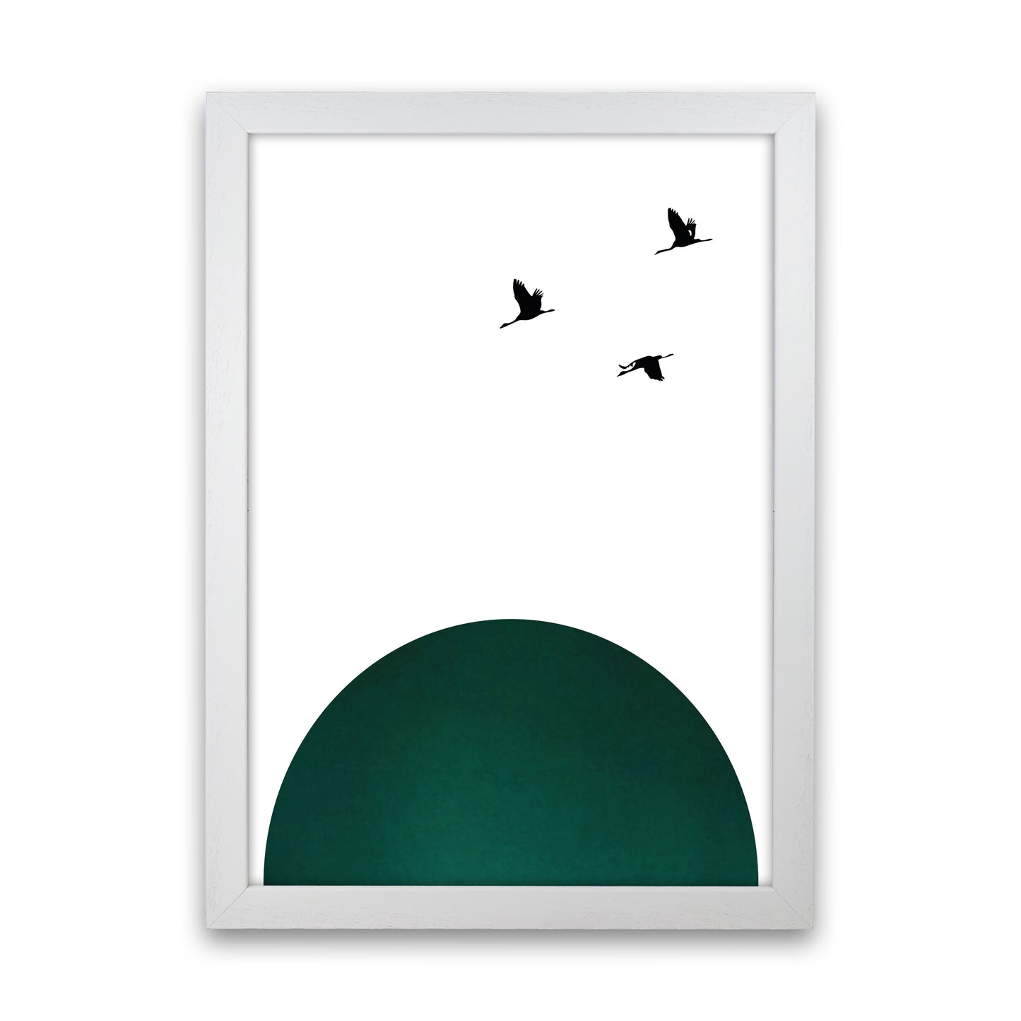 Rising sun emerald Art Print by Pixy Paper White Grain