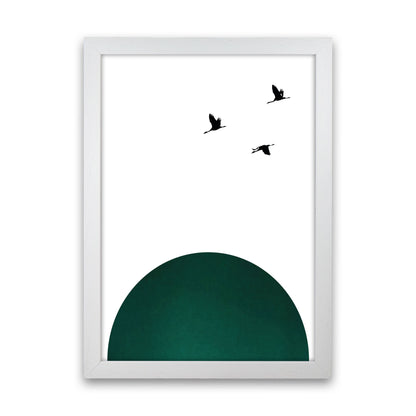 Rising sun emerald Art Print by Pixy Paper White Grain