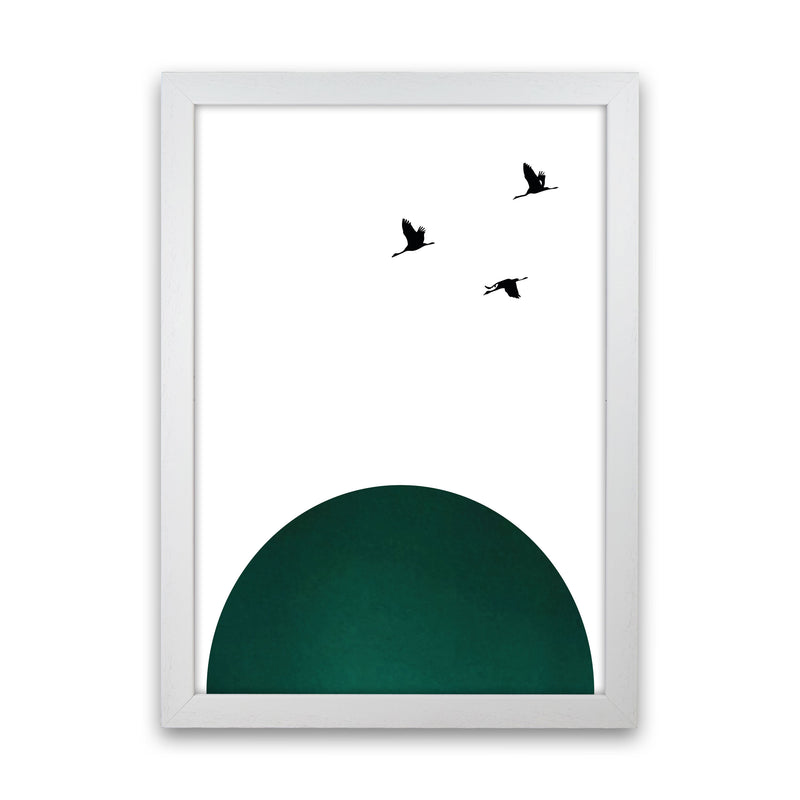 Rising sun emerald Art Print by Pixy Paper White Grain