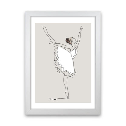 Inspired Stone Ballerina Art Print by Pixy Paper White Grain