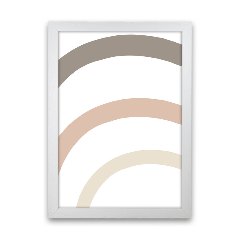 Inspired Rainbow Stripes Art Print by Pixy Paper White Grain