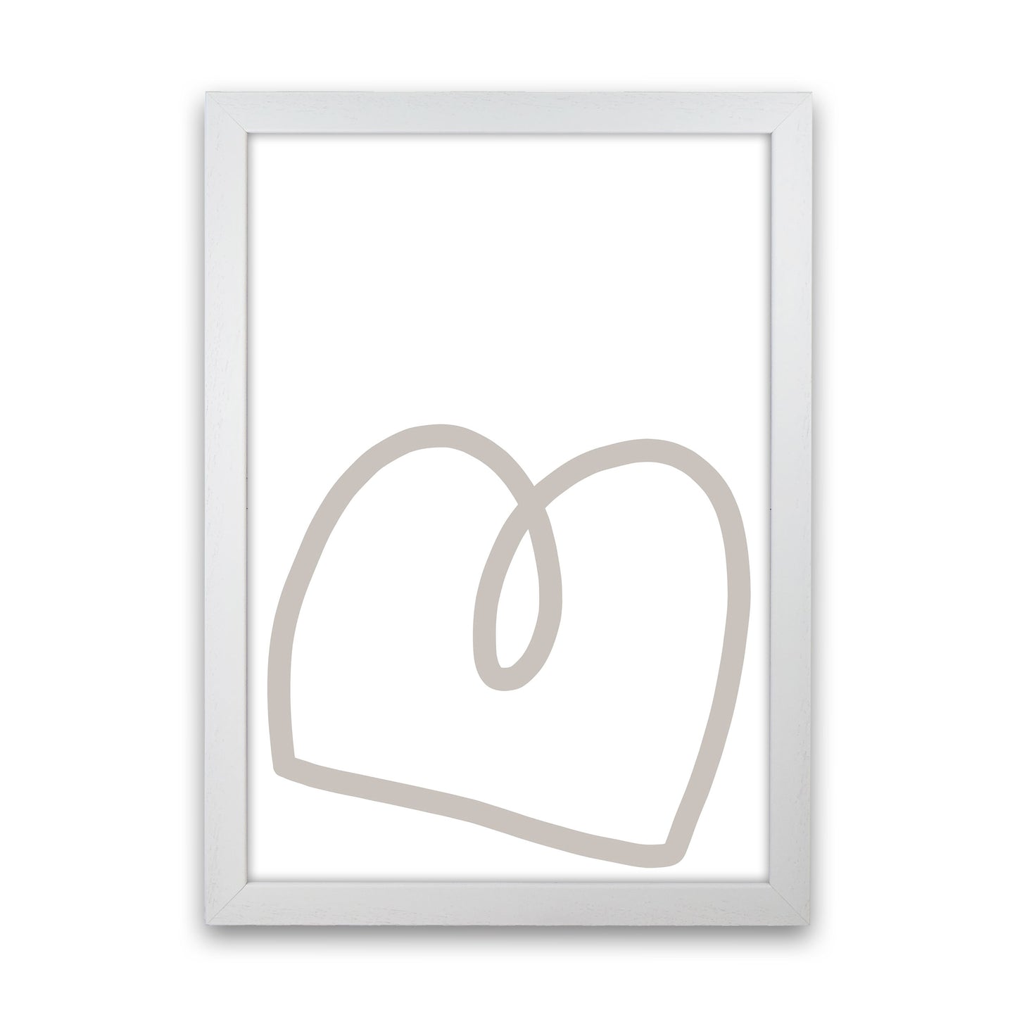 Inspired Stone Line Art Art Print by Pixy Paper White Grain