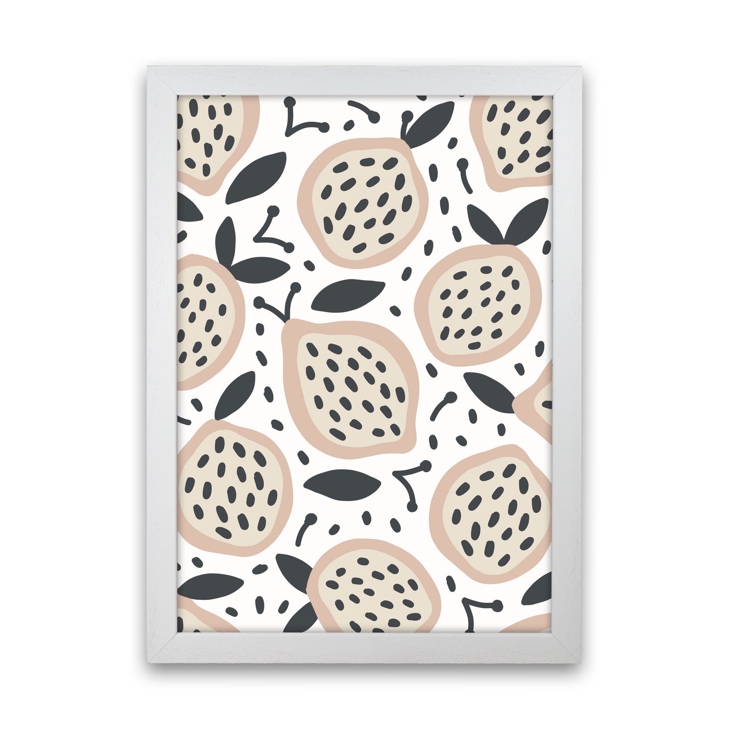 Inspired Fruit Art Print by Pixy Paper White Grain