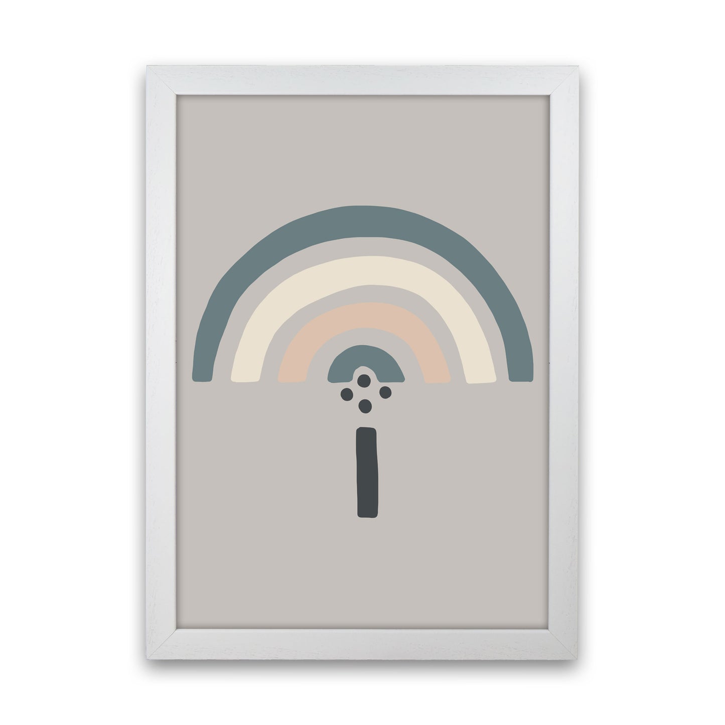 Inspired Natural Rainbow Stone Art Print by Pixy Paper White Grain
