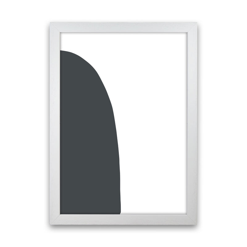 Inspired Off Black Half Stone Left Art Print by Pixy Paper White Grain