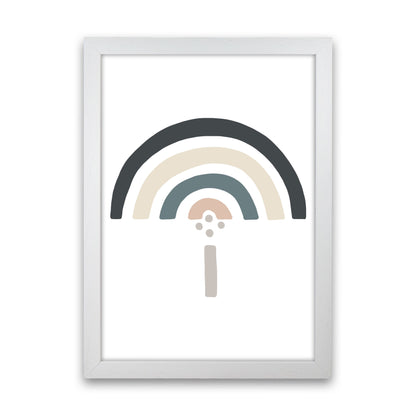 Inspired Natural Rainbow White Art Print by Pixy Paper White Grain