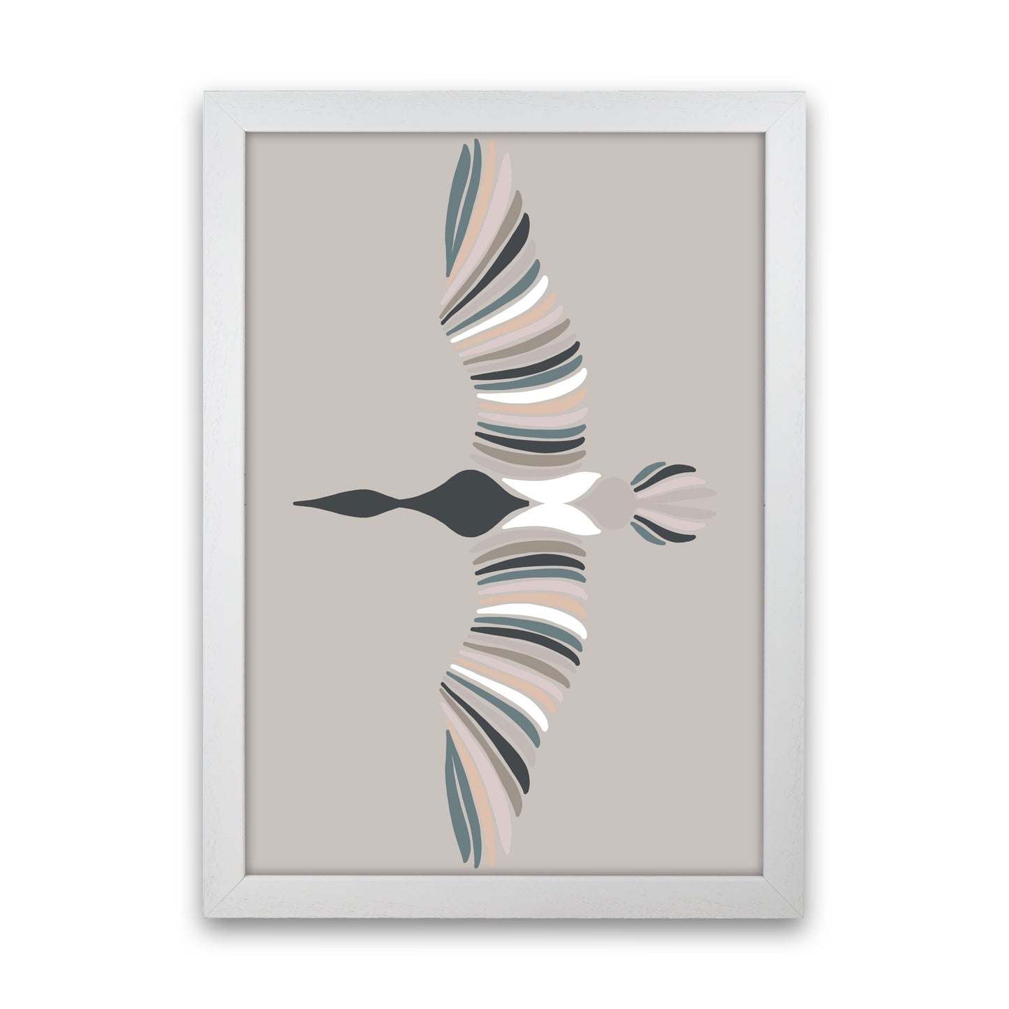 Inspired Bird Art Print by Pixy Paper White Grain