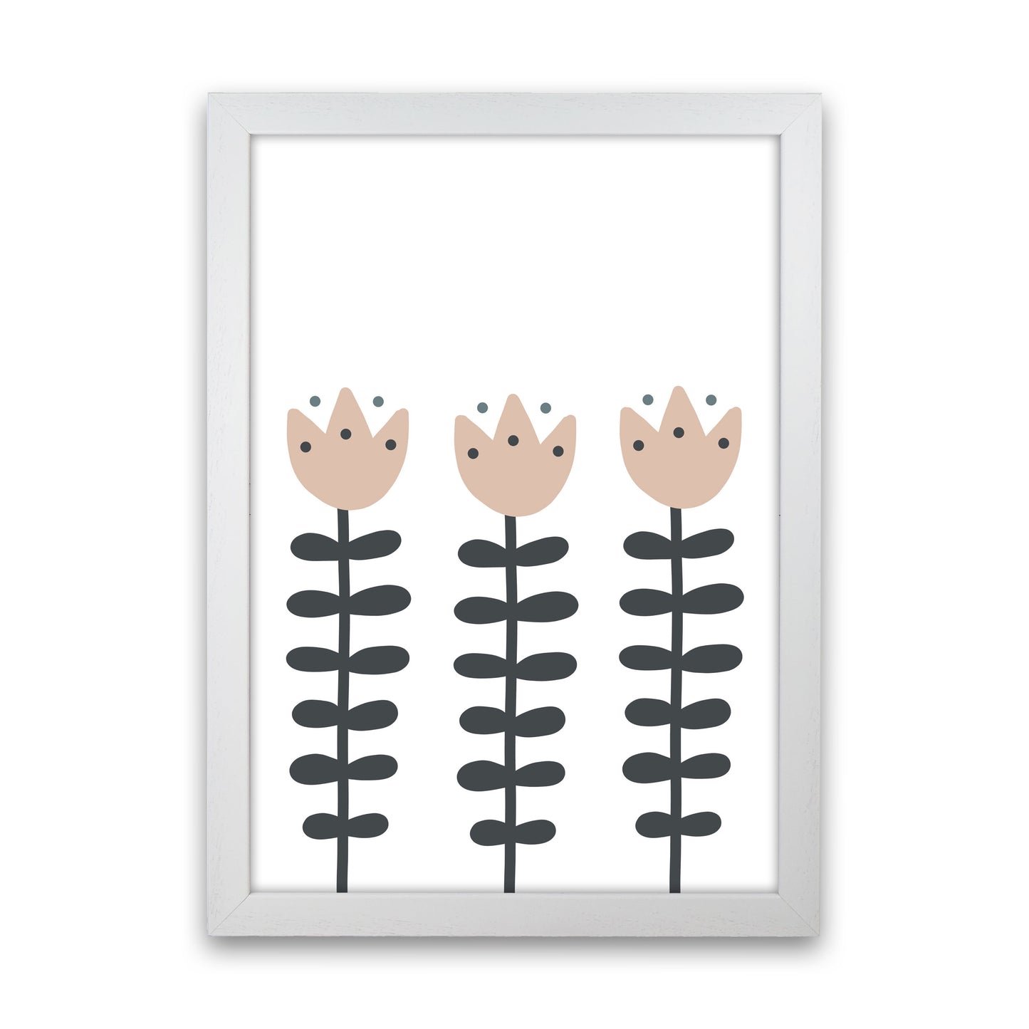 Inspired Flowers Art Print by Pixy Paper White Grain
