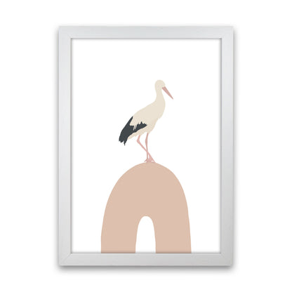 Inspired Bird on Rainbow Art Print by Pixy Paper White Grain