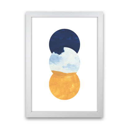 Horizon Abstract Circles  Art Print by Pixy Paper White Grain