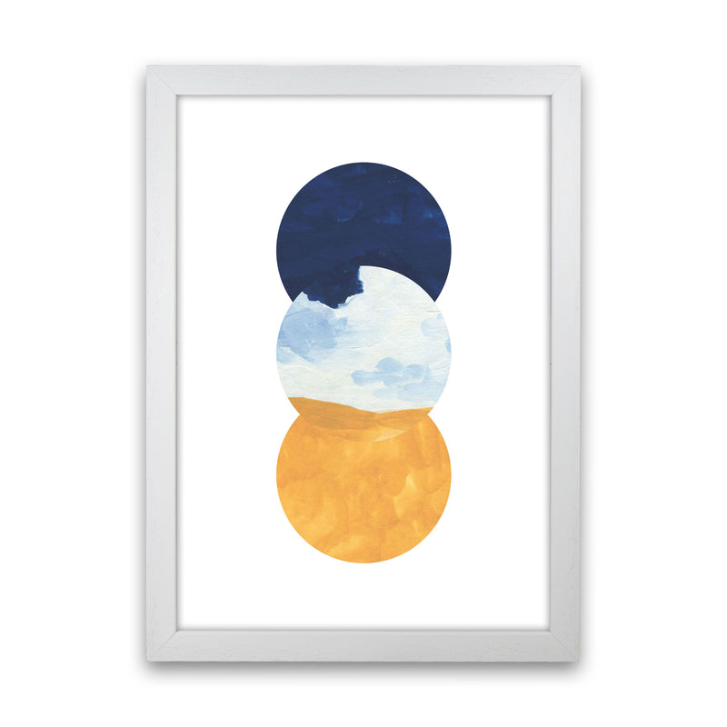 Horizon Abstract Circles  Art Print by Pixy Paper White Grain