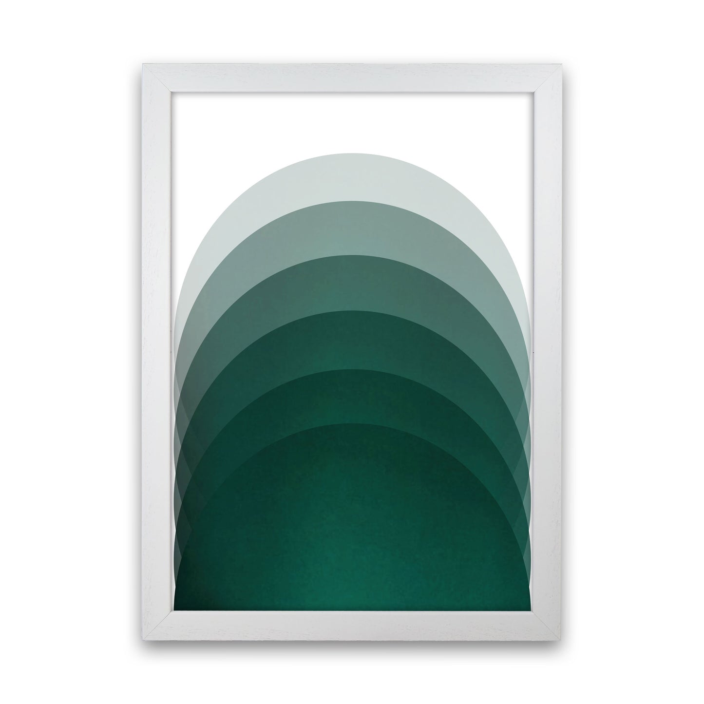 Gradient Sun rising emerald Art Print by Pixy Paper White Grain