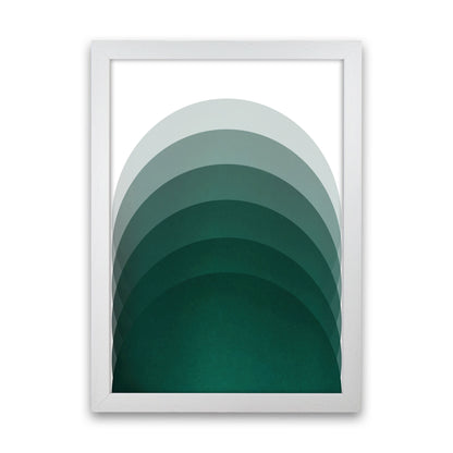 Gradient Sun rising emerald Art Print by Pixy Paper White Grain