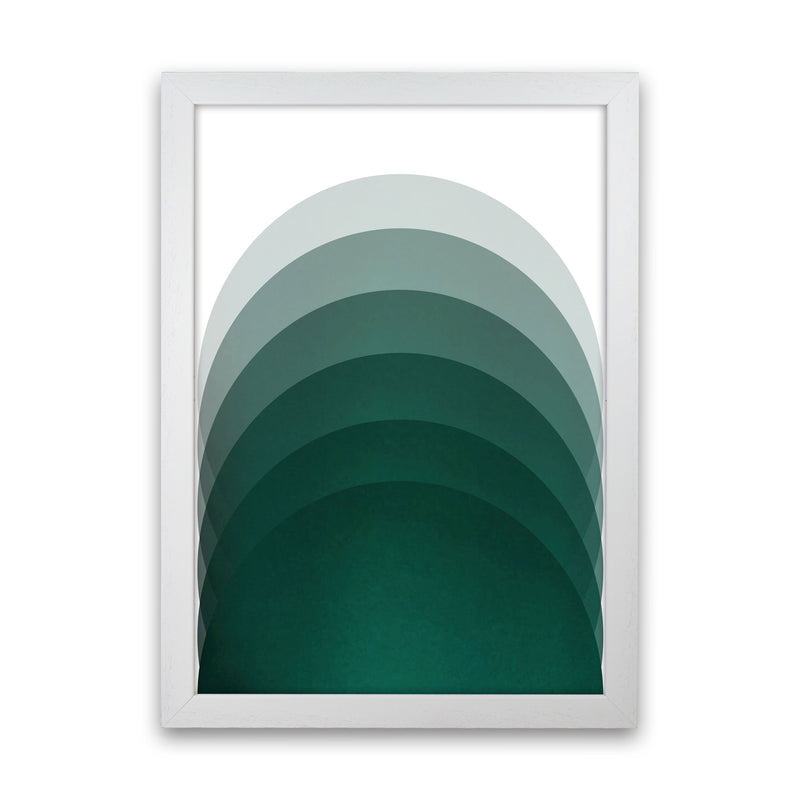 Gradient Sun rising emerald Art Print by Pixy Paper White Grain
