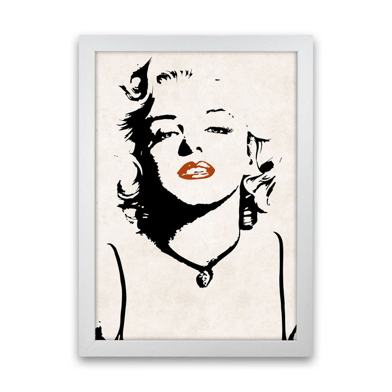 Autumn Marilyn abstract Art Print by Pixy Paper White Grain