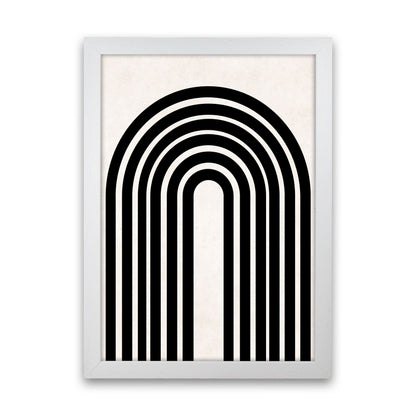 Black rainbow Art Print by Pixy Paper White Grain