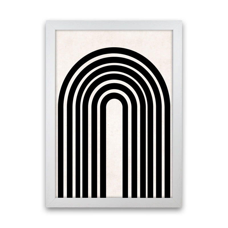 Black rainbow Art Print by Pixy Paper White Grain