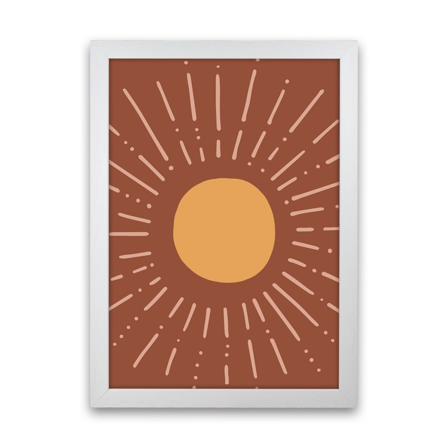 Autumn Sun abstract Art Print by Pixy Paper White Grain