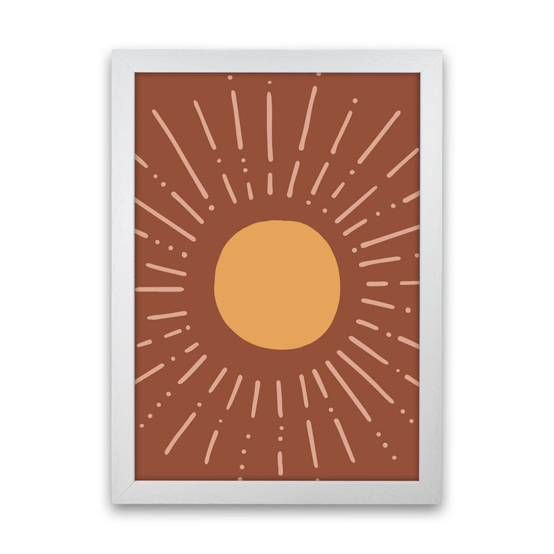 Autumn Sun abstract Art Print by Pixy Paper White Grain